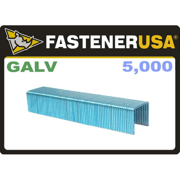 5/8 Leg x 15/16 Crown 16GA Galvanized GSW-16 Staples 10M Box 5/8 Leg x 15/16 Crown 16GA Galvanized GSW-16 Staples 10M Box